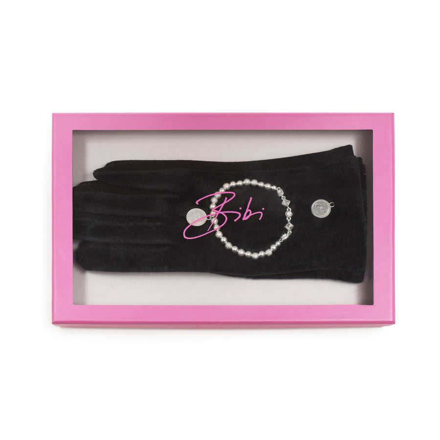 Black Obsidian Glove And Bracelet Set