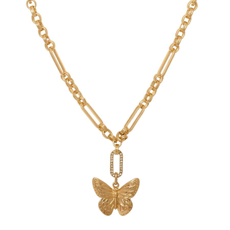 Serene Wings Butterfly Necklace Gold