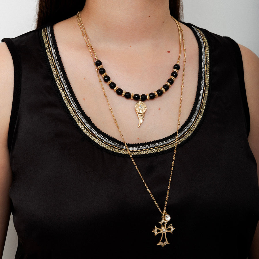Gold 'Gothic Revival' Layered Necklace