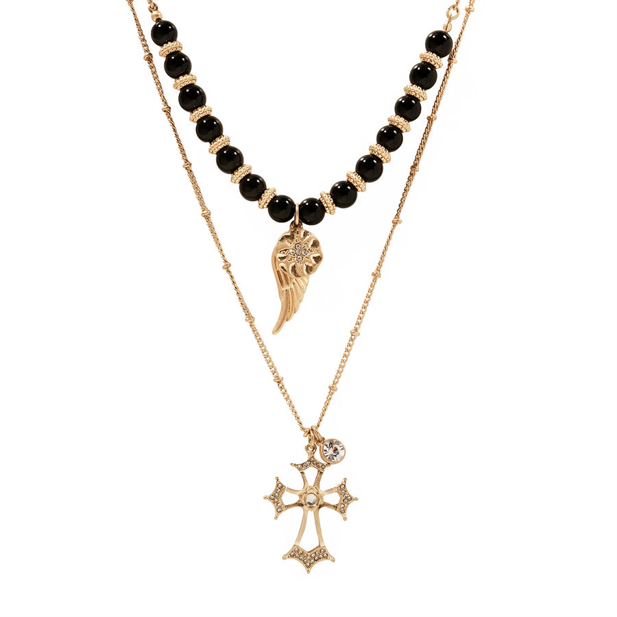 Gold 'Gothic Revival' Layered Necklace