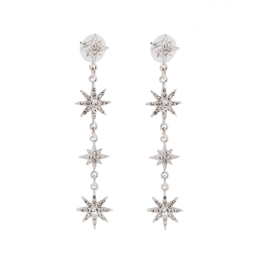 Silver 'Starstruck' Long drop Earrings