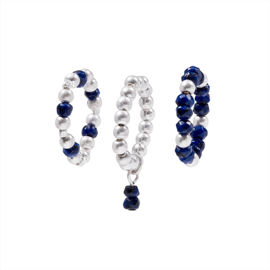 Silver 'Vintage Charm' Stretch Ring Set