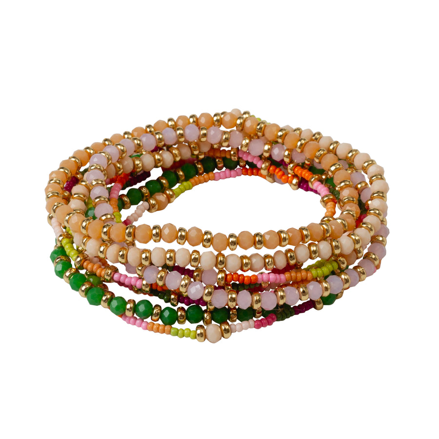 Multi Colour 'Beaded' Bracelet Set – Meller Designs