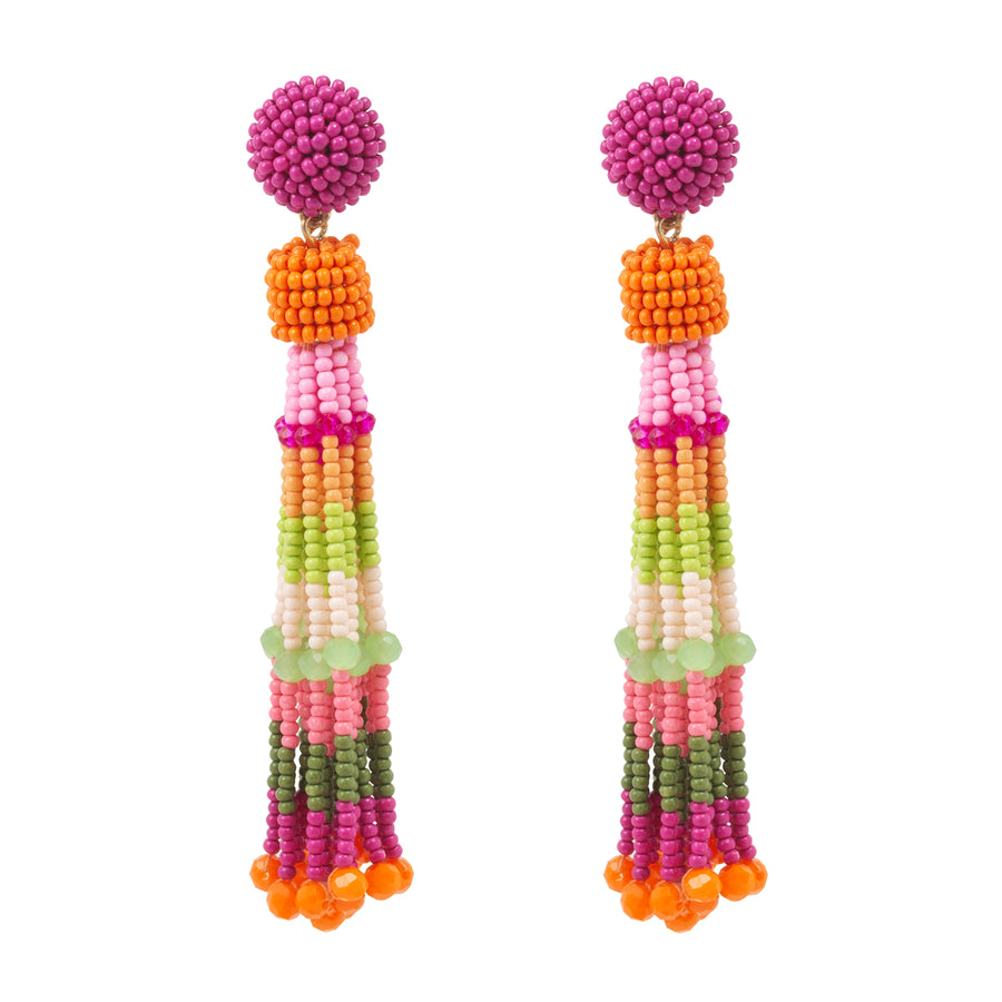 Multi Colour 'Beaded' Earrings