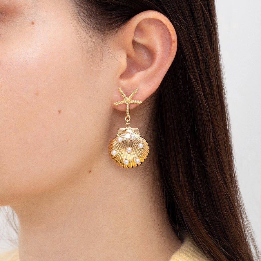Gold 'Seaside' Earrings