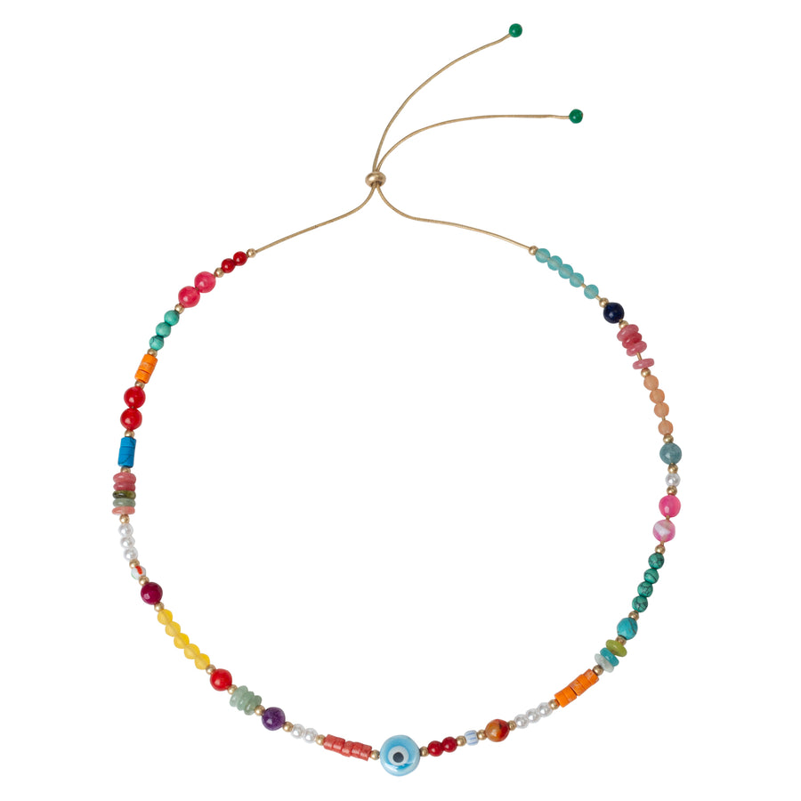 Gold Multi 'Beaded' Friendship Necklace