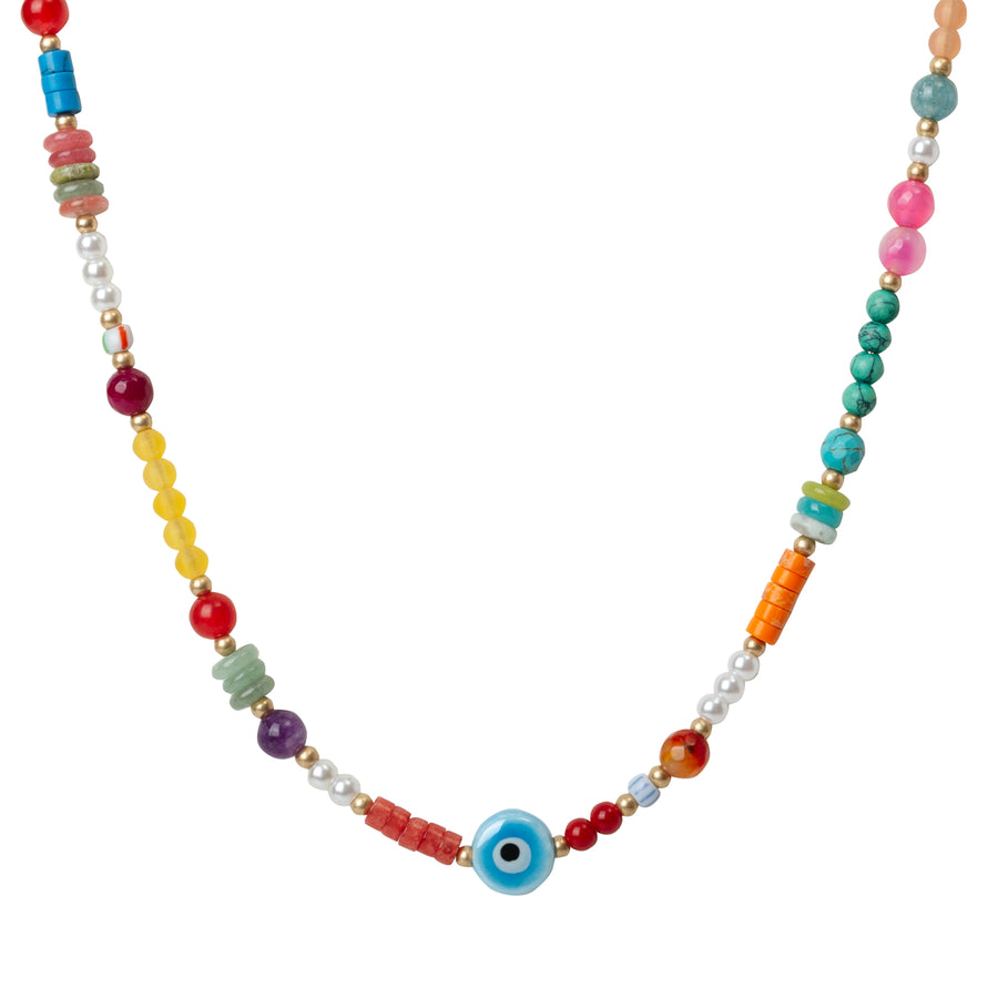 Gold Multi 'Beaded' Friendship Necklace