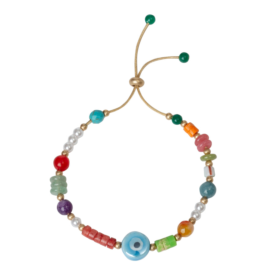 Gold Multi 'Beaded' Friendship Bracelet