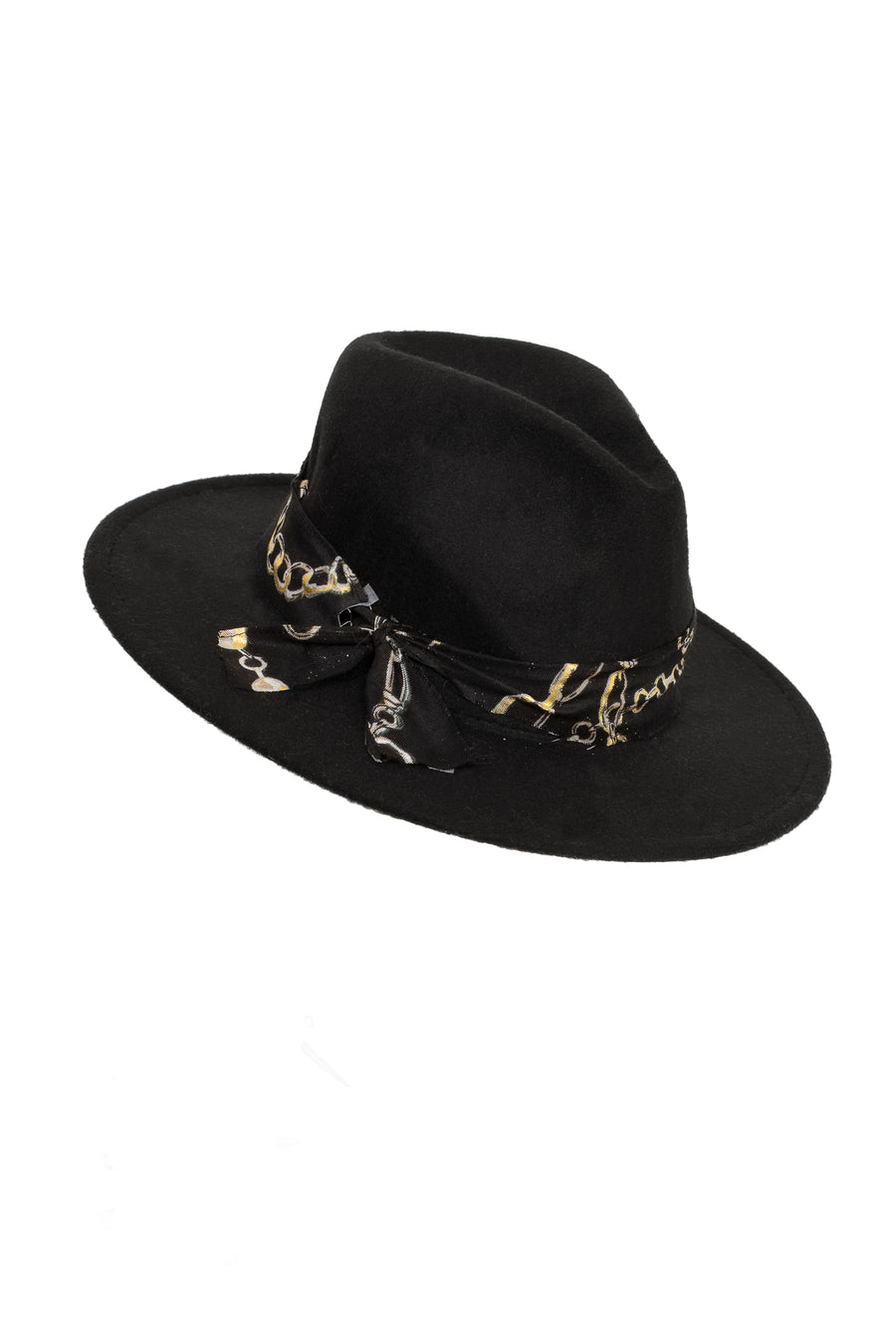 Black Celestial Charmscape Fedora Hat