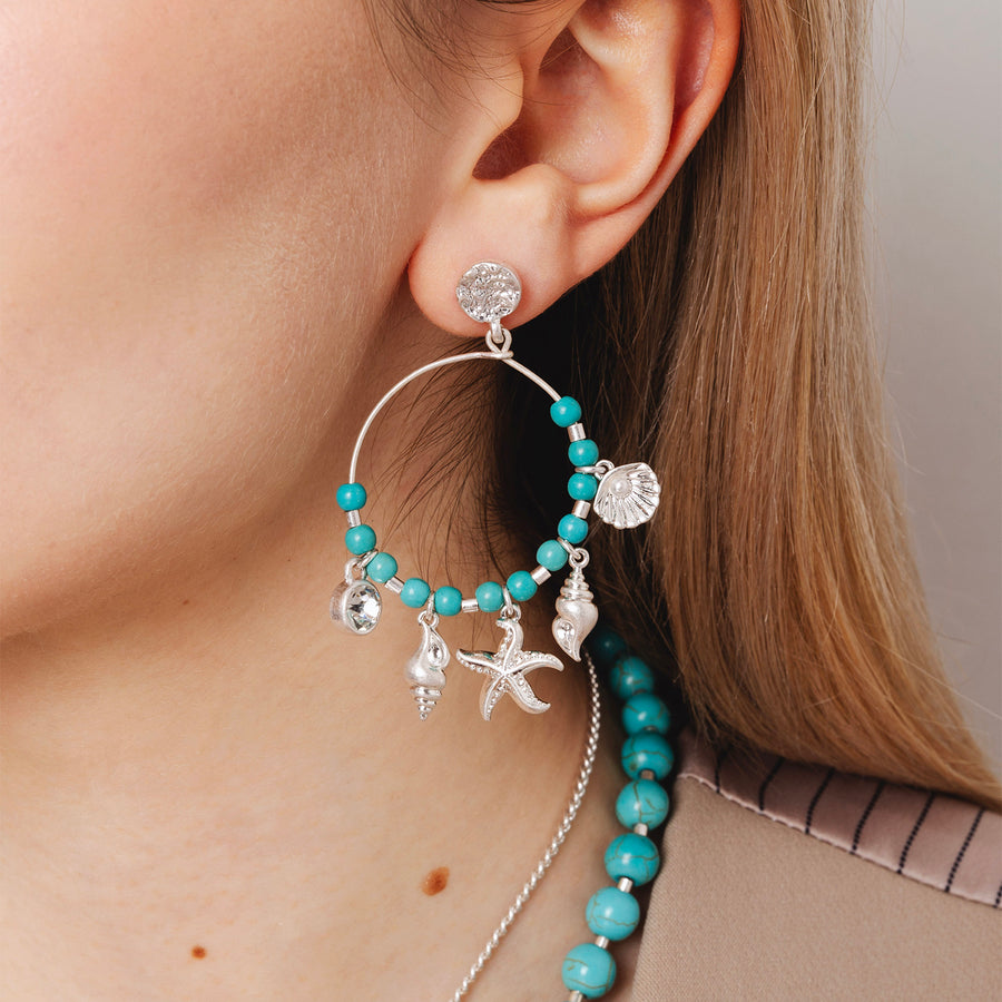 A Summer's Dream Hoop Charm Earrings