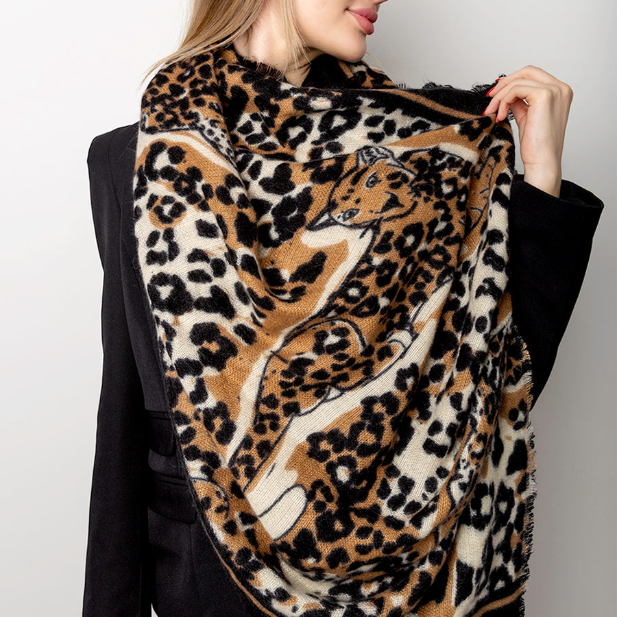 Wildcat Large Rectangular Scarf