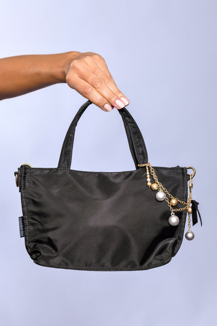 Bow detail bag charm