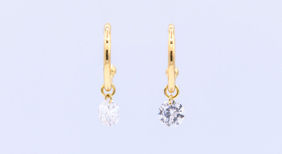 Crystal Drop CZ Earrings