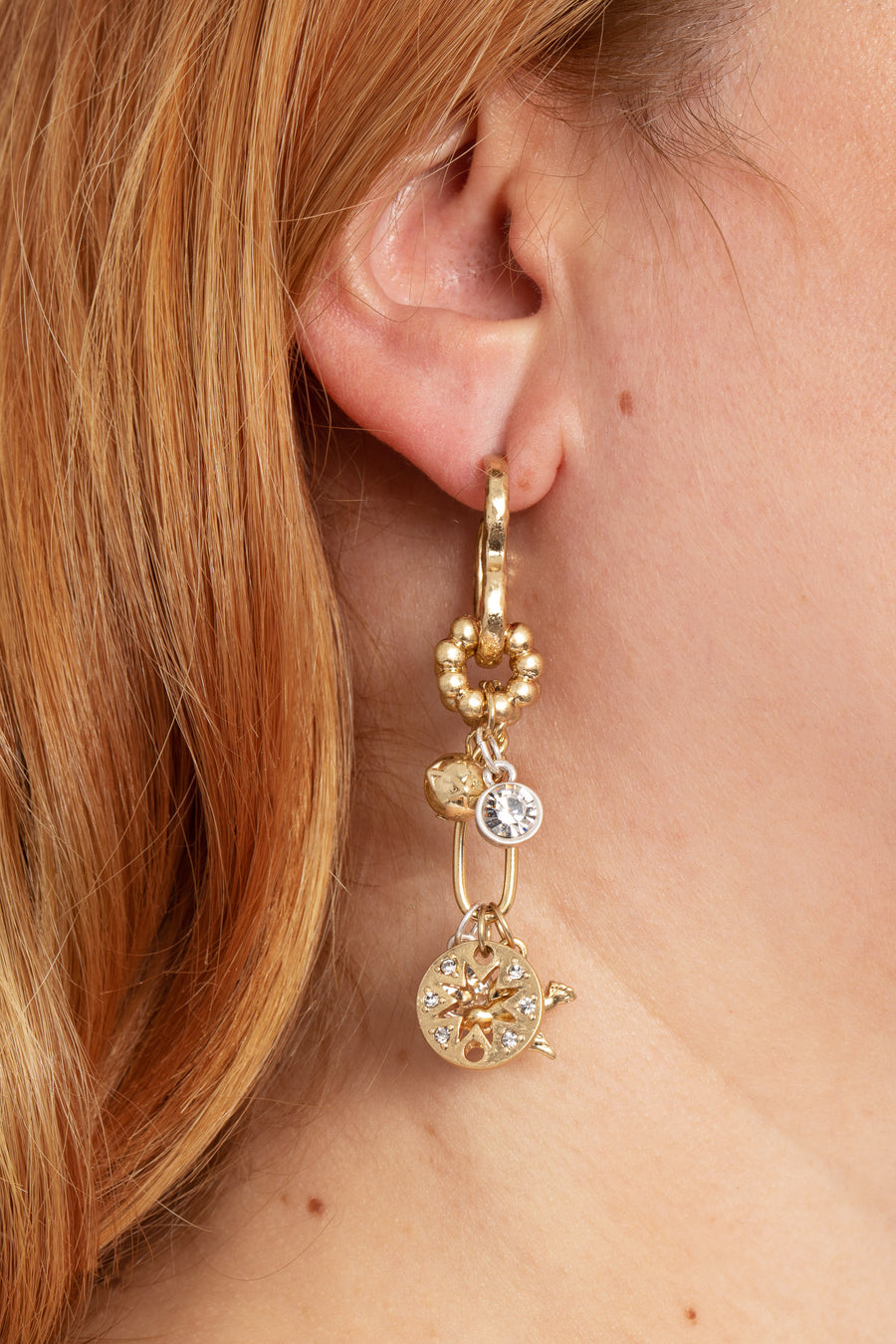 Bibi Bijoux Gold Hearts & Stars Detachable Earrings