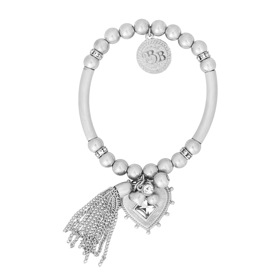 Bibi Bijoux Silver Devotion Ball Bracelet