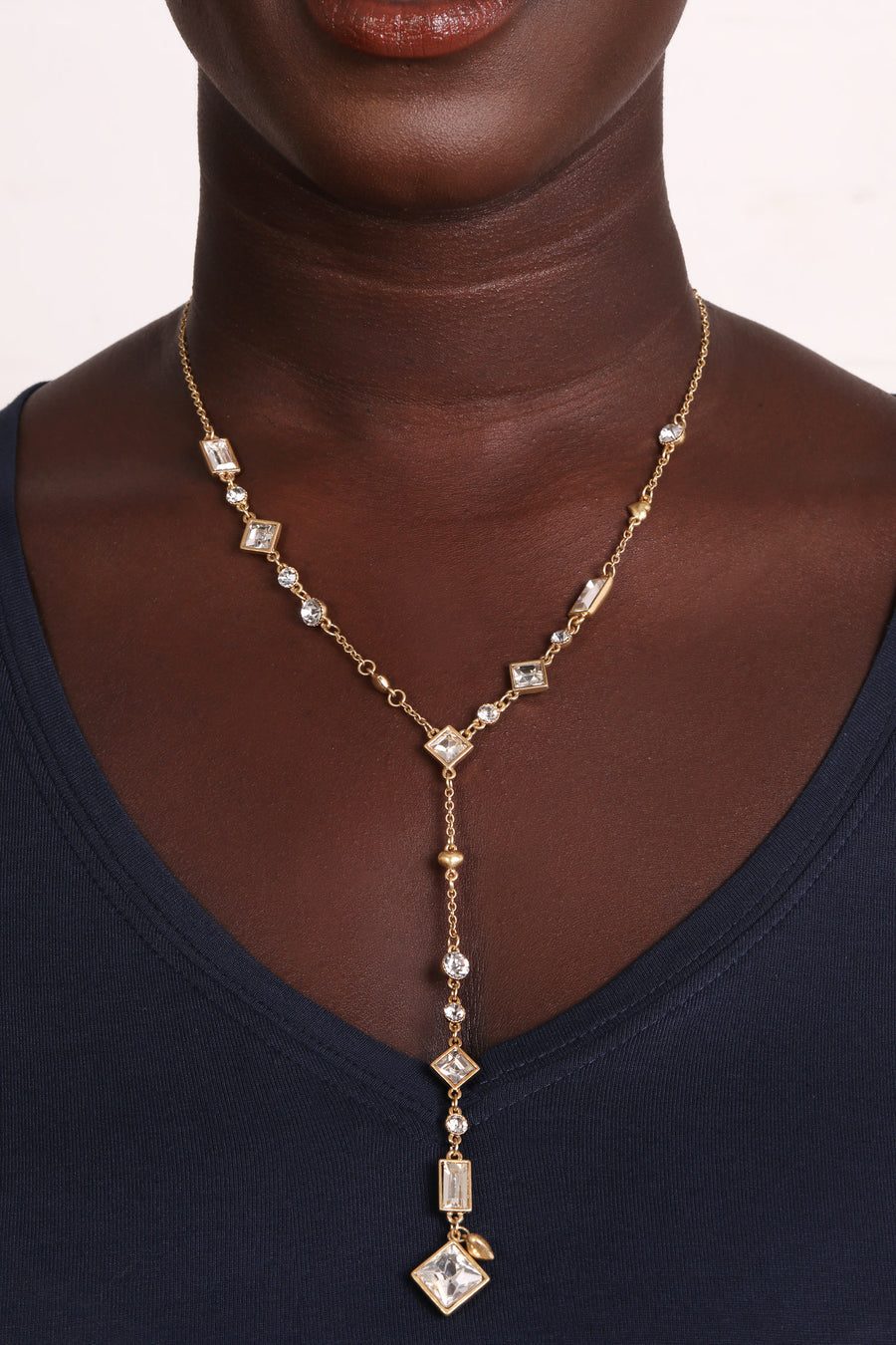 Bibi Bijoux Gold Vintage Crystal Necklace