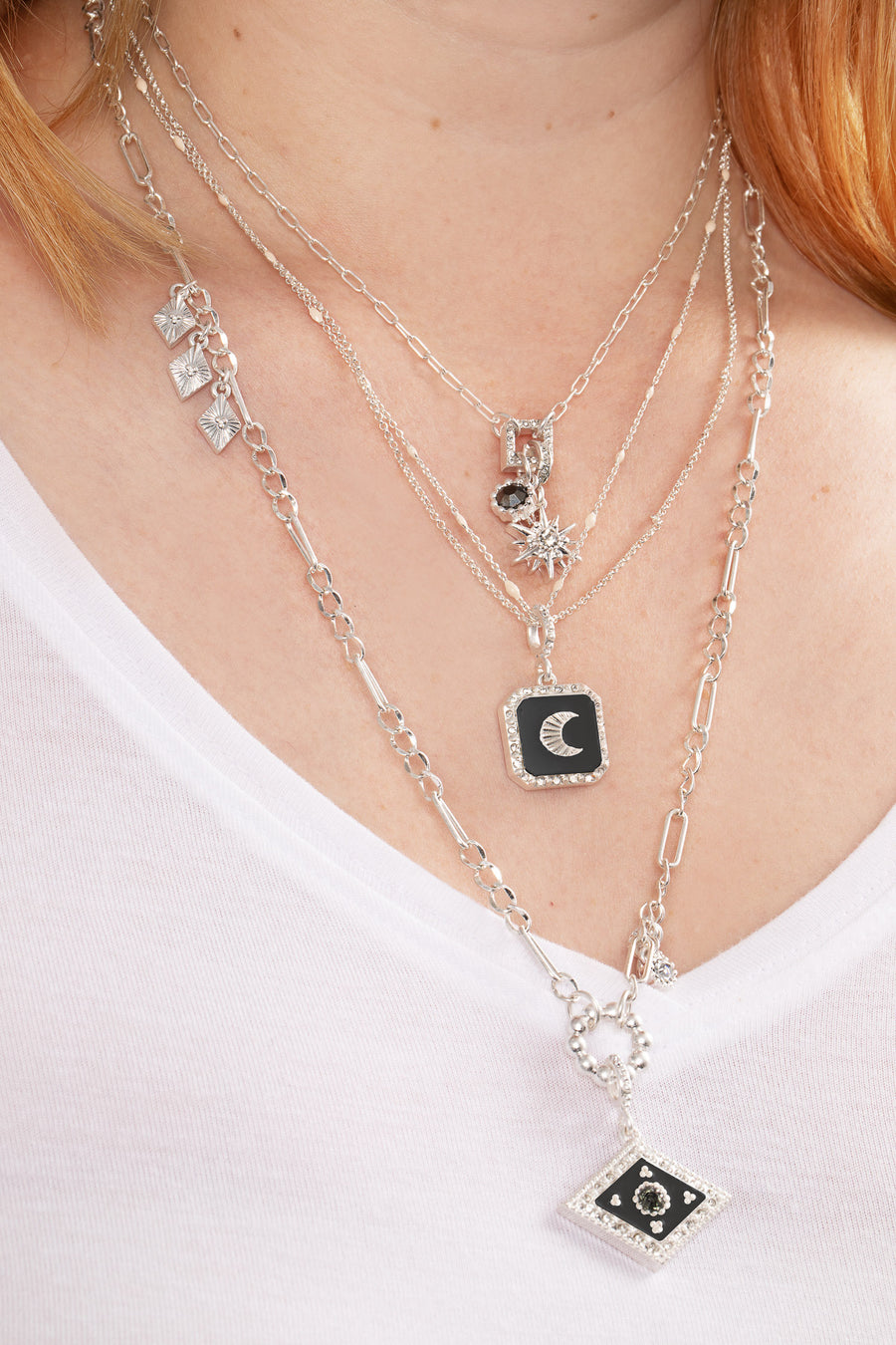 Bibi Bijoux Silver Solar Necklace