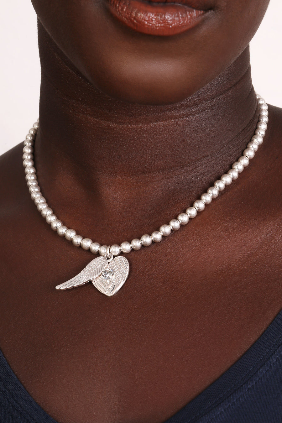 Bibi Bijoux Silver Angelic Ball Necklace
