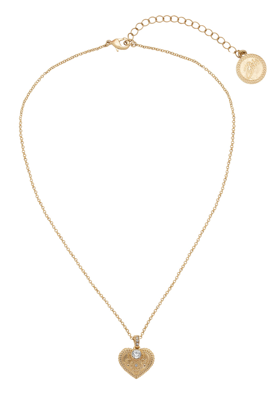 Bibi Bijoux Gold Heart On Fire Necklace