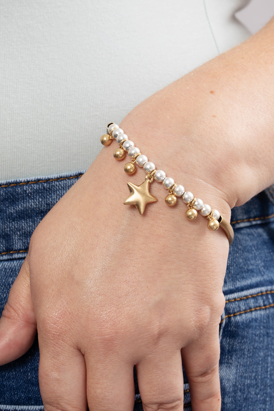 Bibi Bijoux Gold & Silver Star & Soul Ball Bracelet