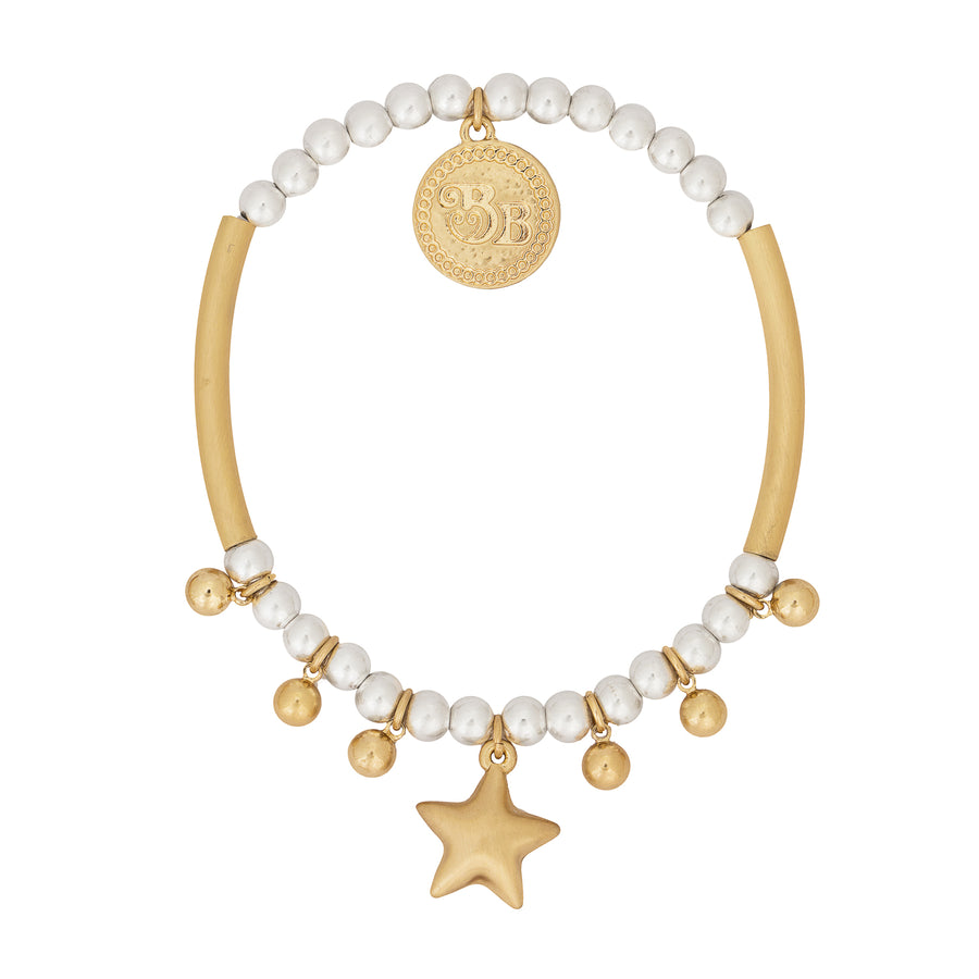 Bibi Bijoux Gold & Silver Star & Soul Ball Bracelet