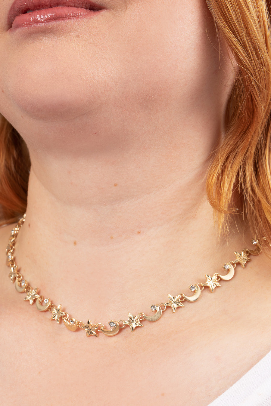 Bibi Bijoux Gold Star & Moon Necklace