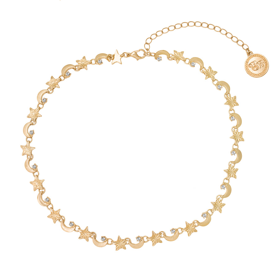 Bibi Bijoux Gold Star & Moon Necklace
