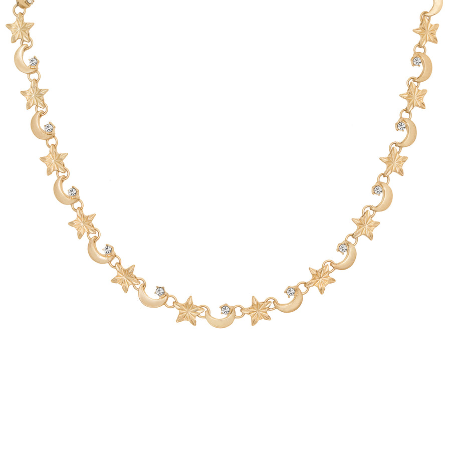 Bibi Bijoux Gold Star & Moon Necklace