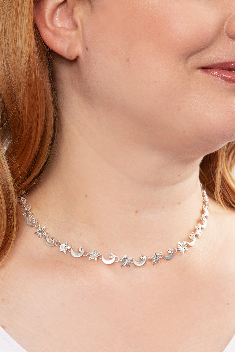 Bibi Bijoux Silver Star & Moon Necklace