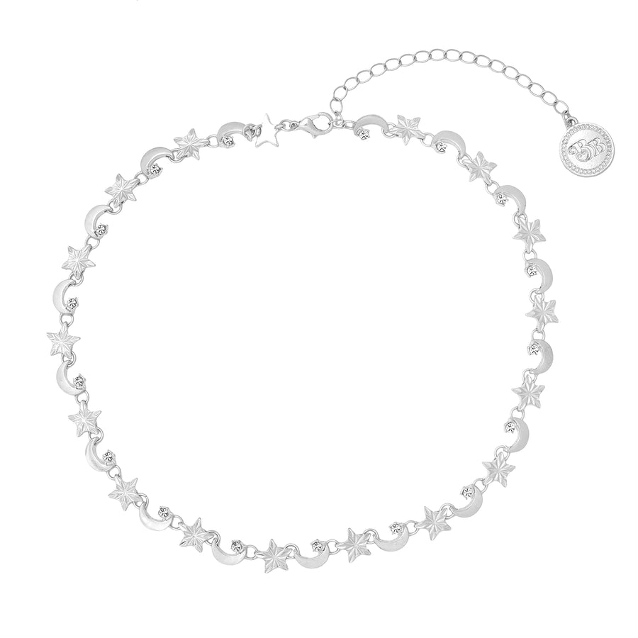 Bibi Bijoux Silver Star & Moon Necklace