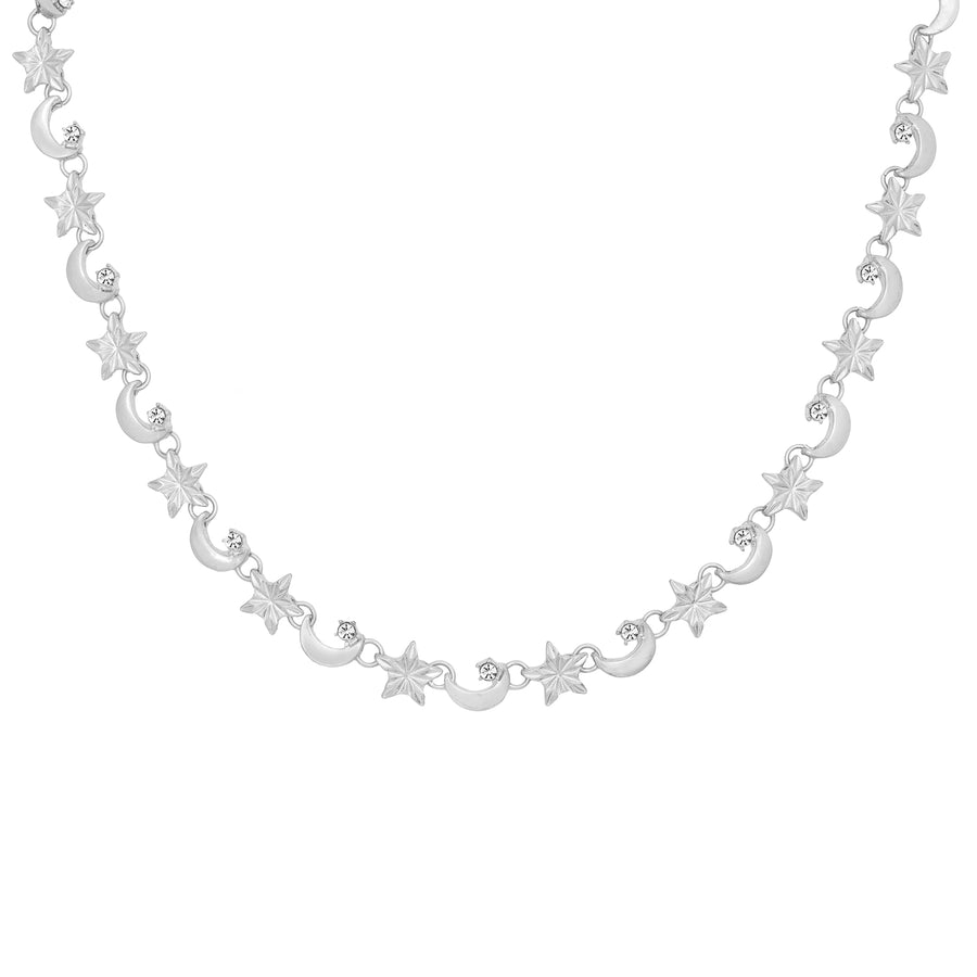 Bibi Bijoux Silver Star & Moon Necklace