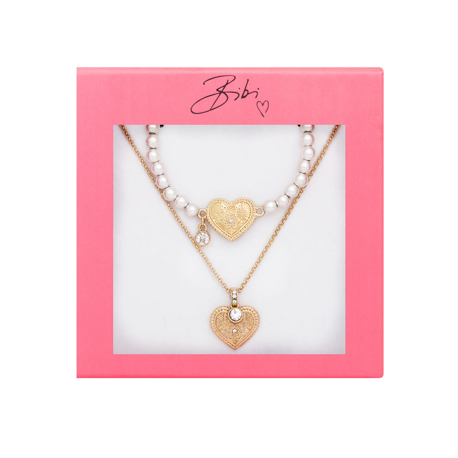 Bibi Bijoux Gold Heart On Fire Gift Set