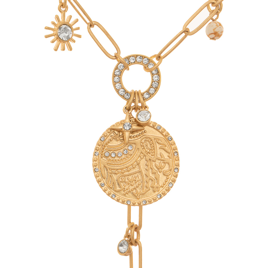 Bibi Bijoux Gold Ibiza Lariat Necklace