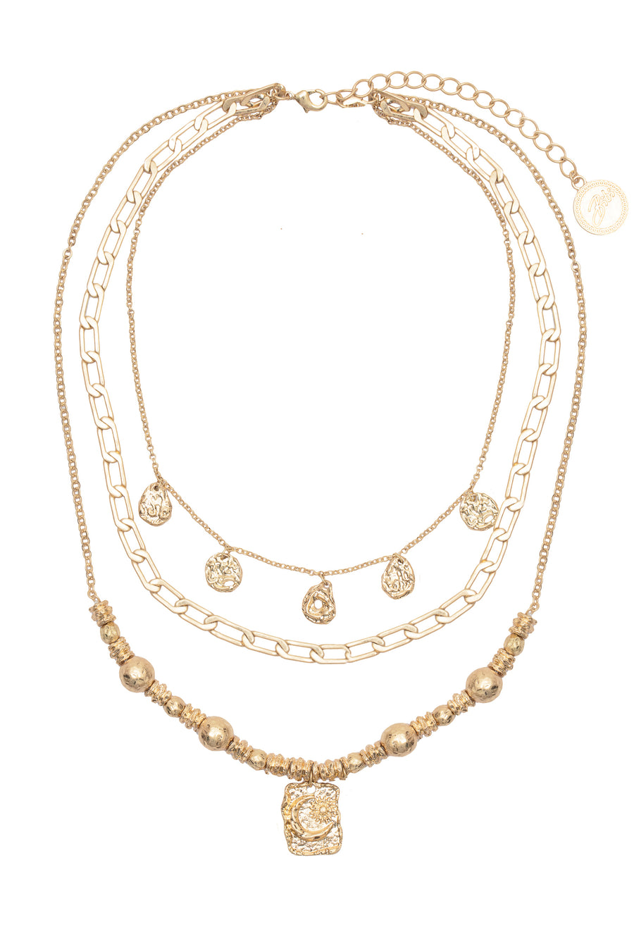 Bibi Bijoux Gold Molten Metal Necklace
