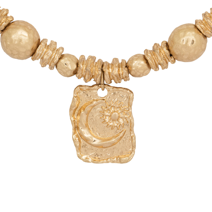 Bibi Bijoux Gold Molten Metal Necklace