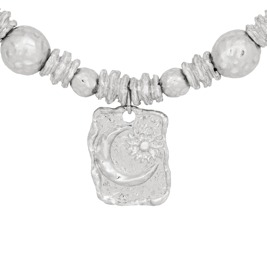 Bibi Bijoux Silver Molten Metal Necklace