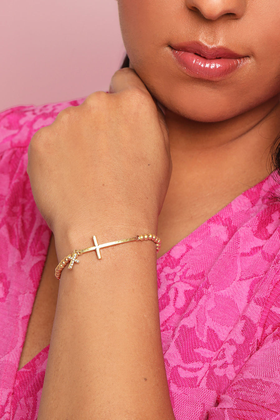 Bibi Bijoux Gold Rock Chic Ball Bracelet