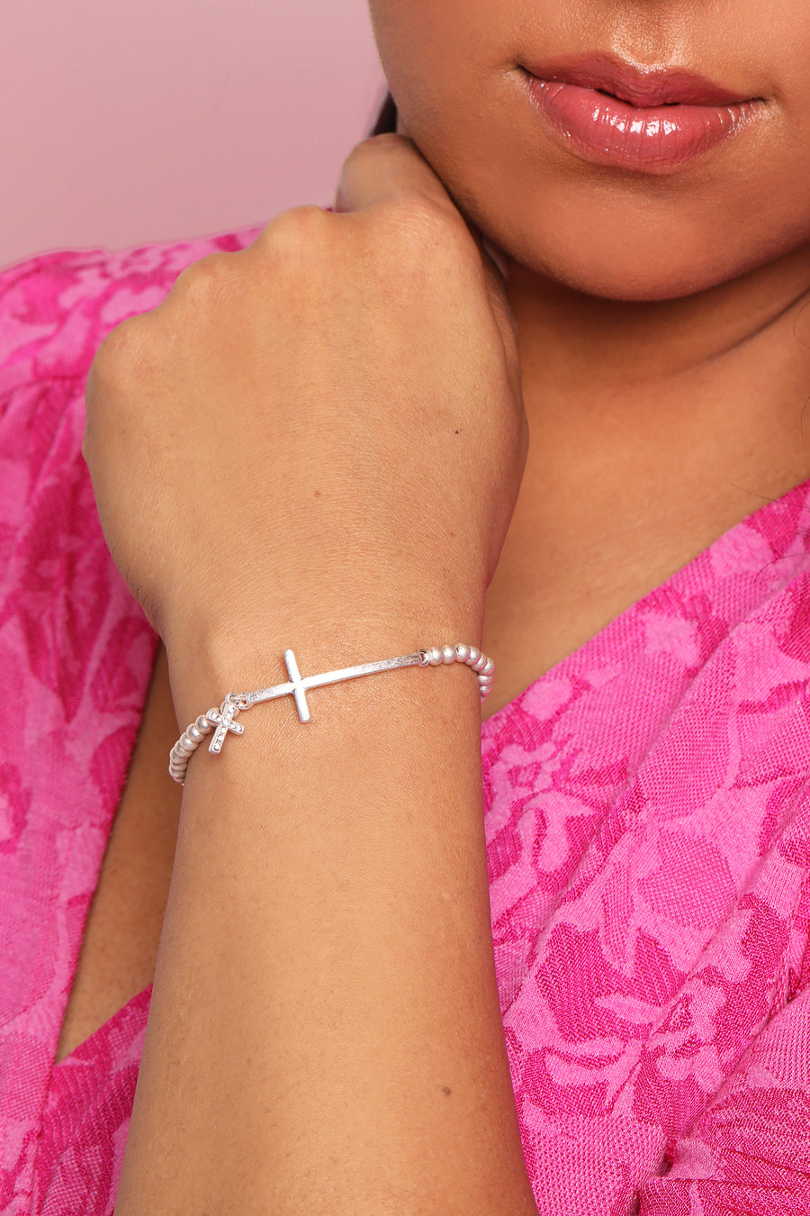 Bibi Bijoux Silver Rock Chic Ball Bracelet