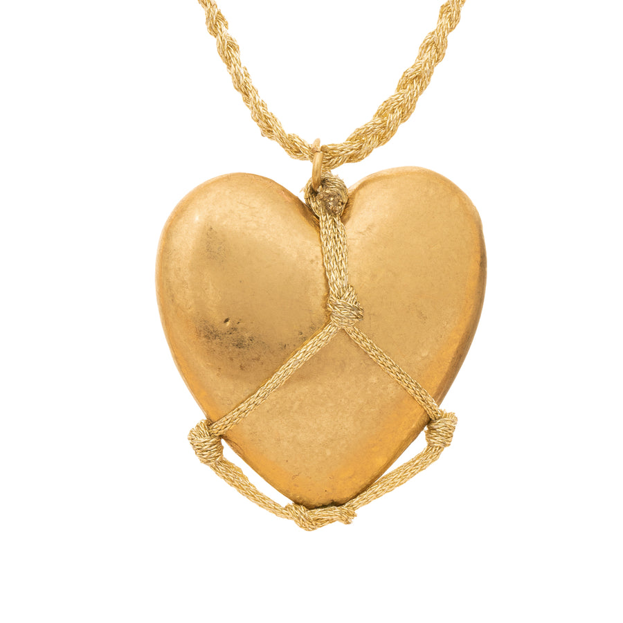 Bibi Bijoux Gold Puffed Heart Necklace