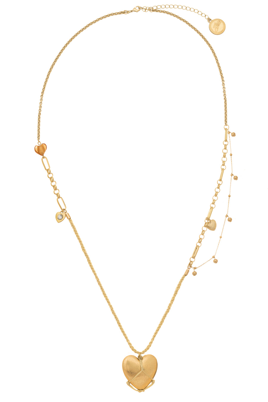 Bibi Bijoux Gold Puffed Heart Necklace