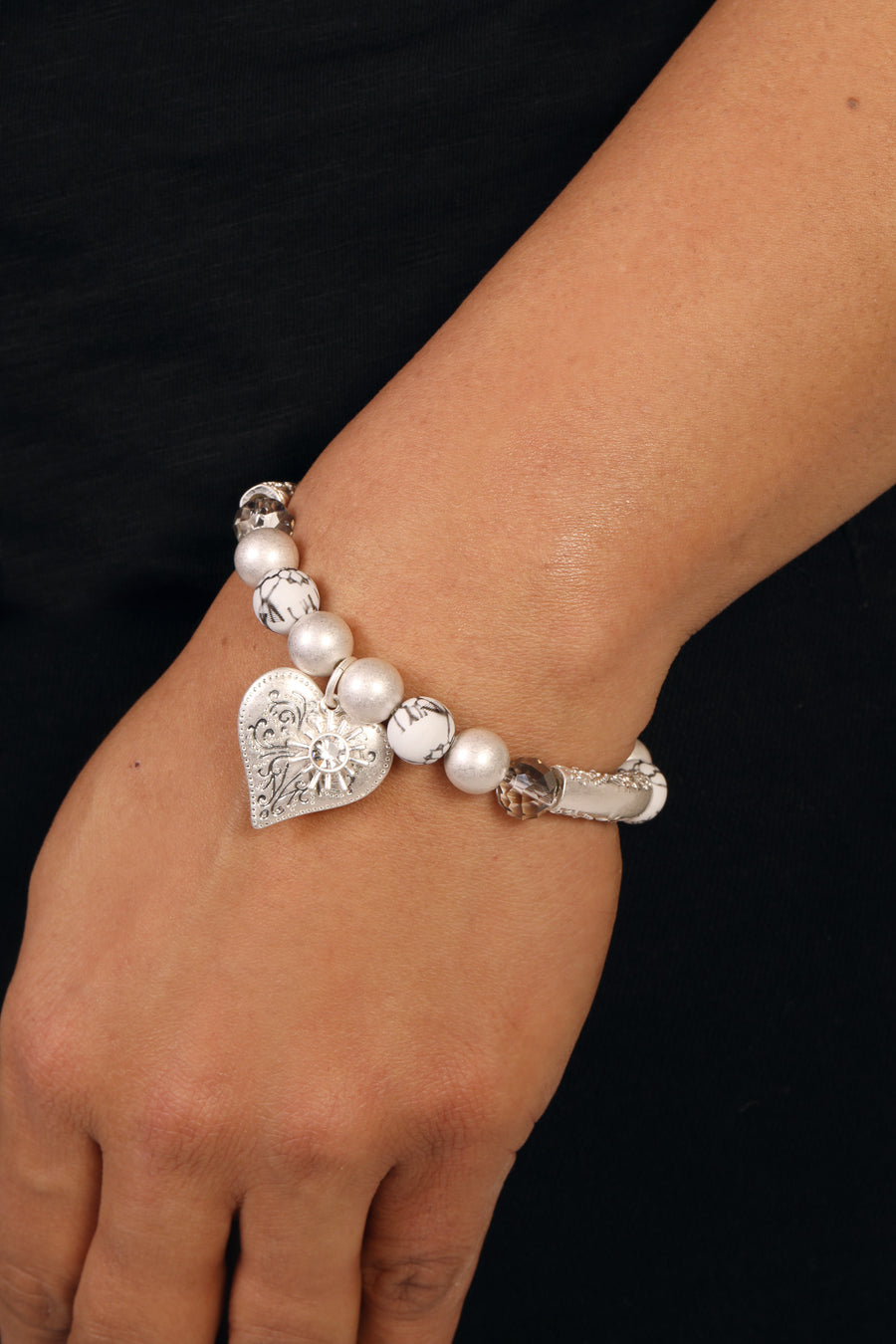 Silver Heart Bracelet 