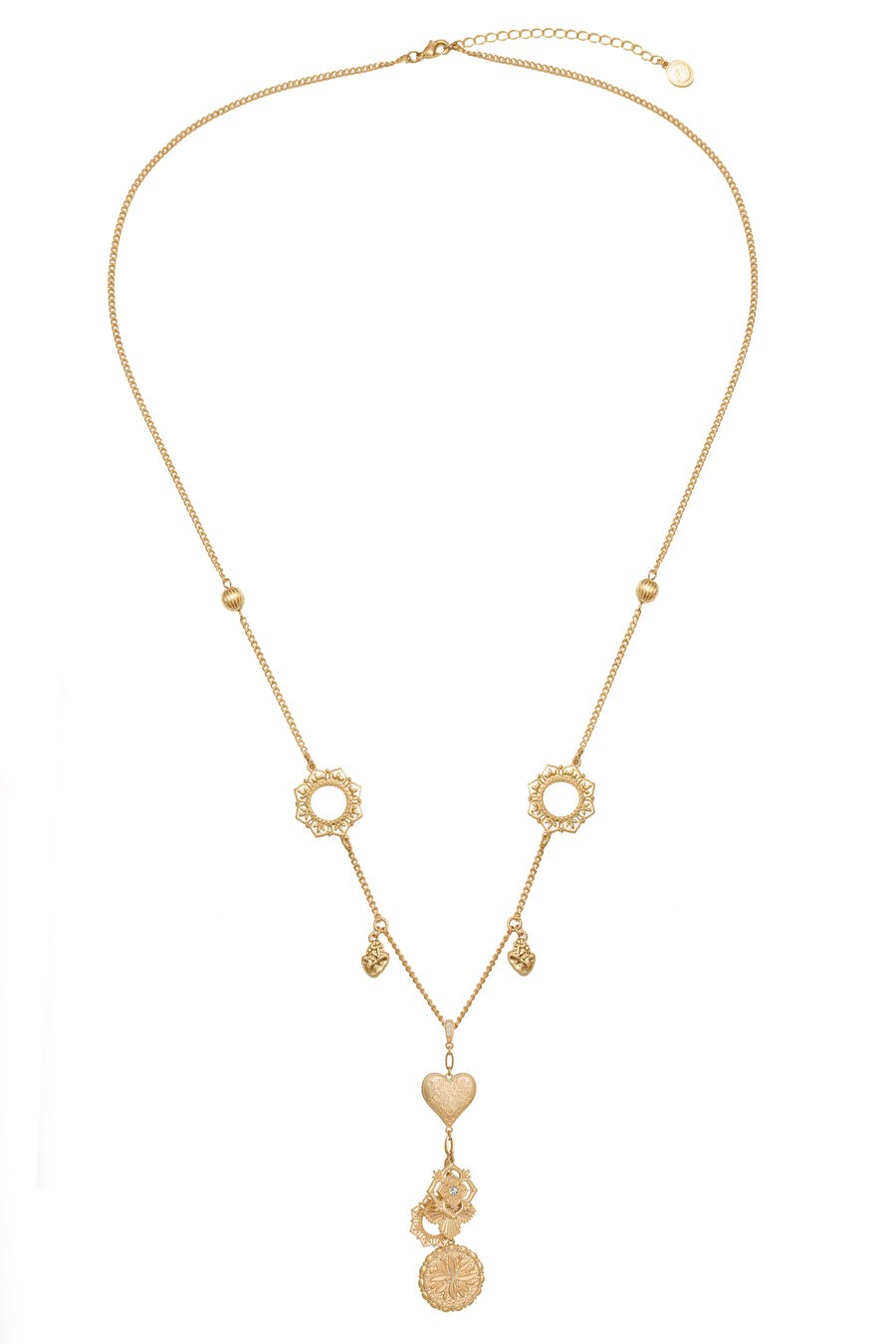 Bibi Bijoux Gold Love Struck Lariat Necklace